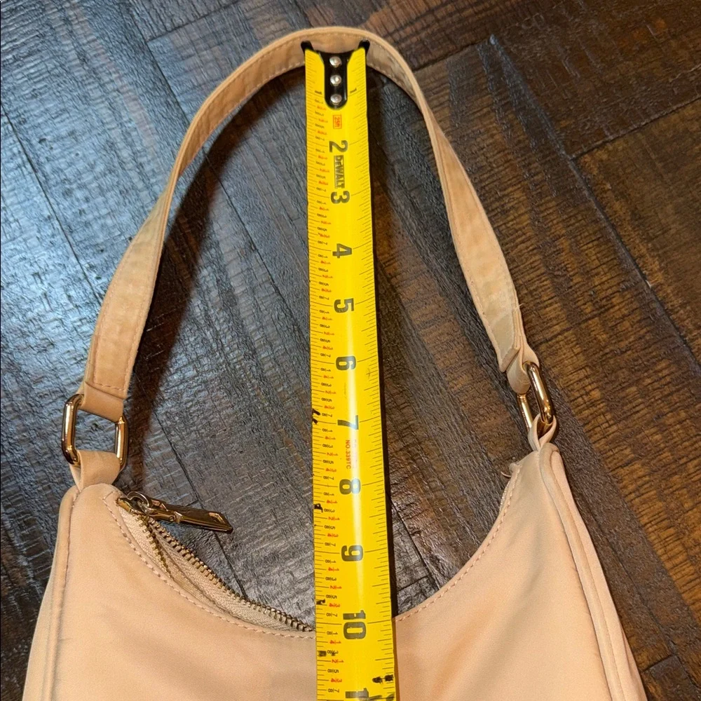 White Fox Beige Shoulder Bag Gold‎ Hardware Mini Baguette Purse